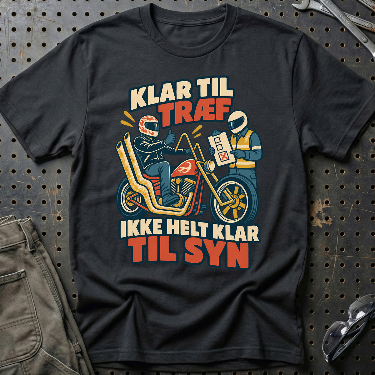 
Klar til træf ikke helt klar til syn – Retro – Unisex T-Shirt – Sort