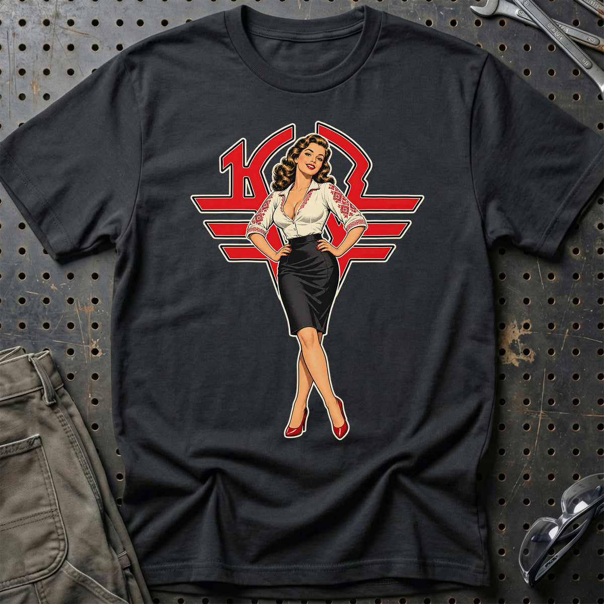 KMZ Retro Pinup T-Shirt – Sort