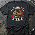 KTM Rigtige Kvinder Kører – Roser og Flammer T-Shirt – Sort