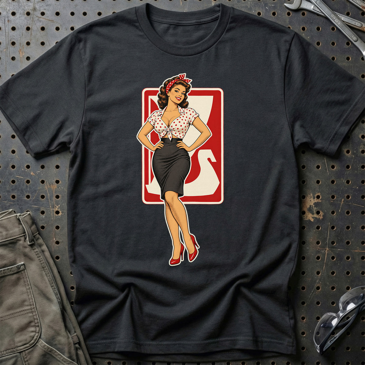 Lada Retro Pinup T-Shirt – Sort
