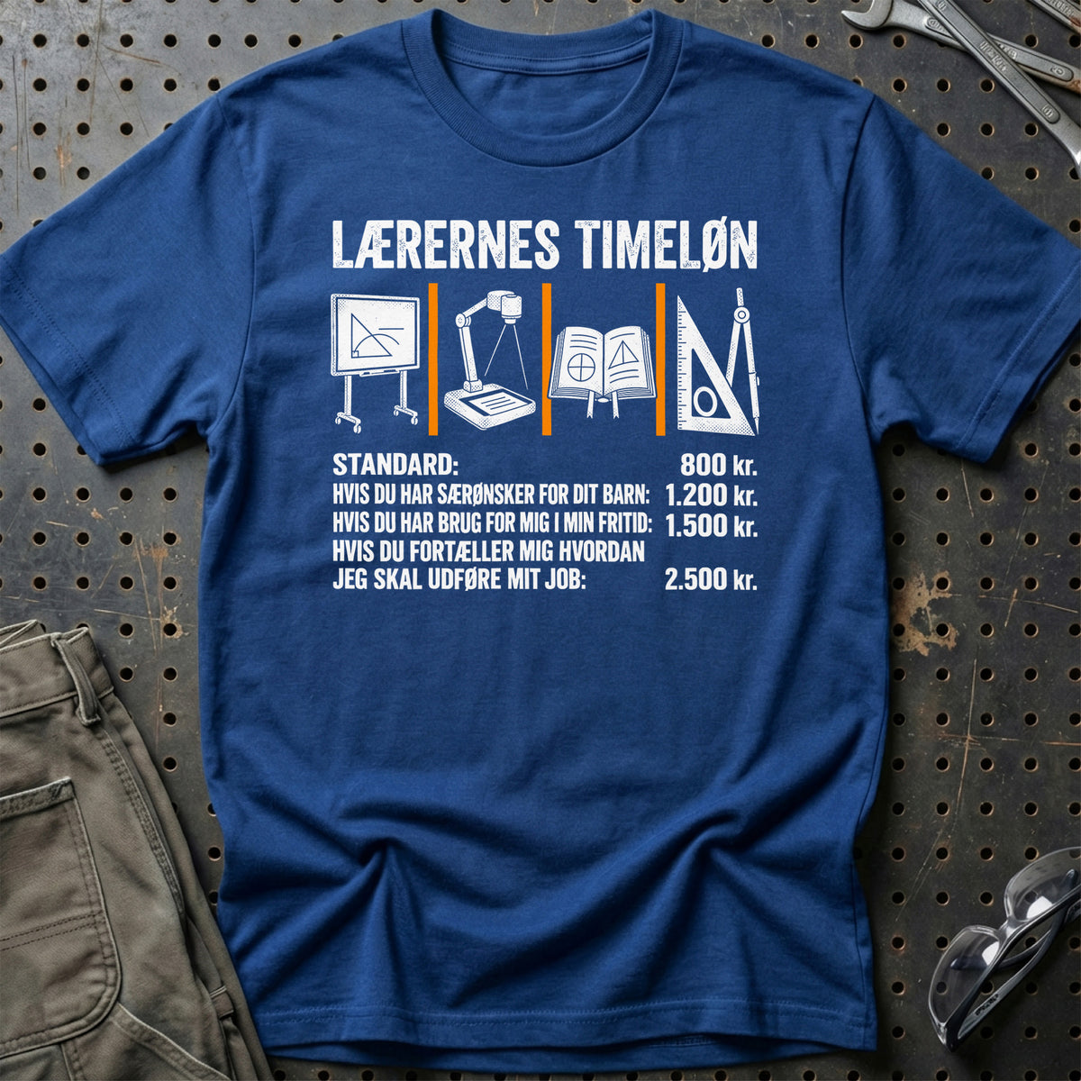 Lærernes Timeløn T-Shirt – Blå Royal
