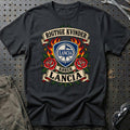 Lancia Rigtige Kvinder Kører – Roser og Flammer T-Shirt – Sort