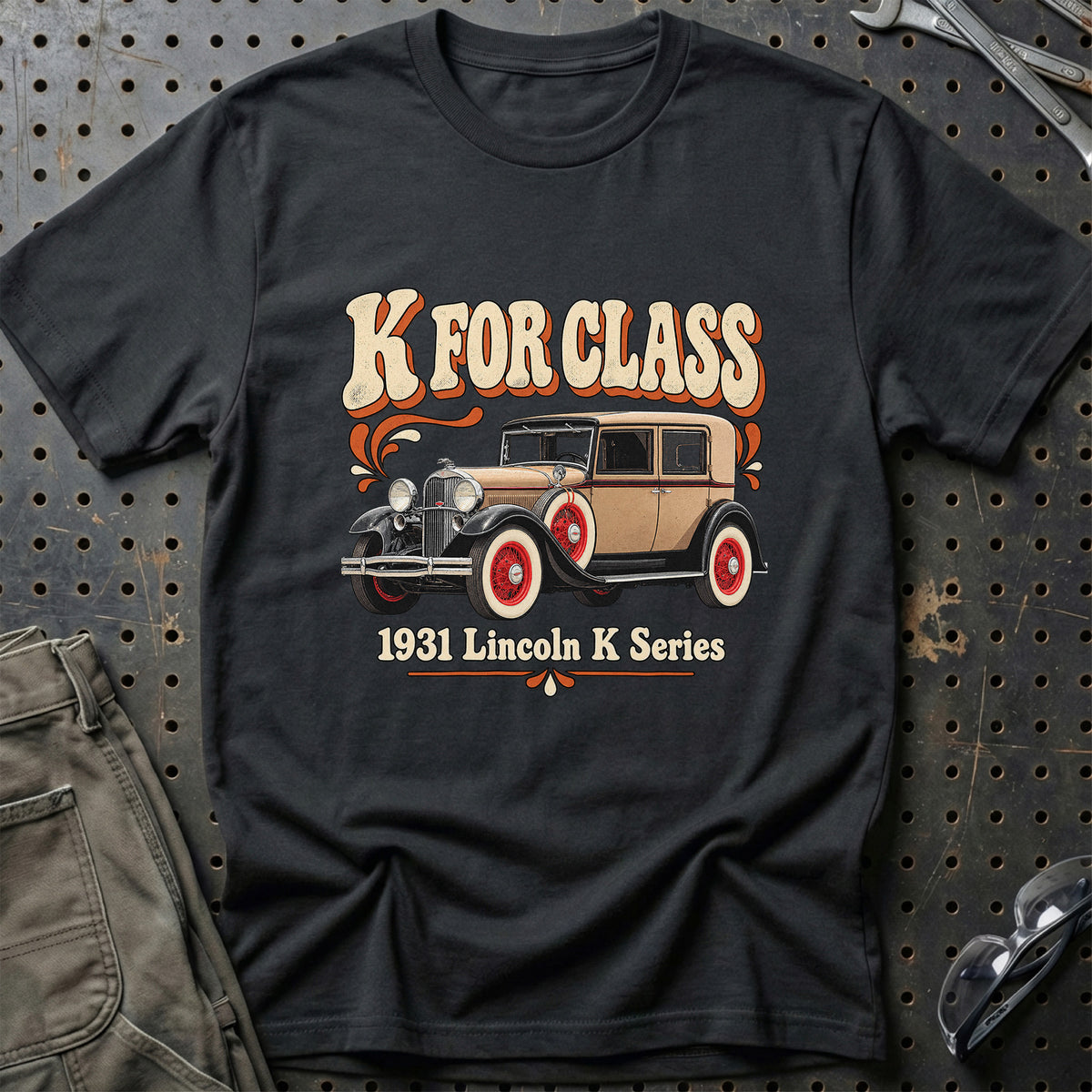 
Lincoln K Series 1931 – K for Class T-Shirt – Sort