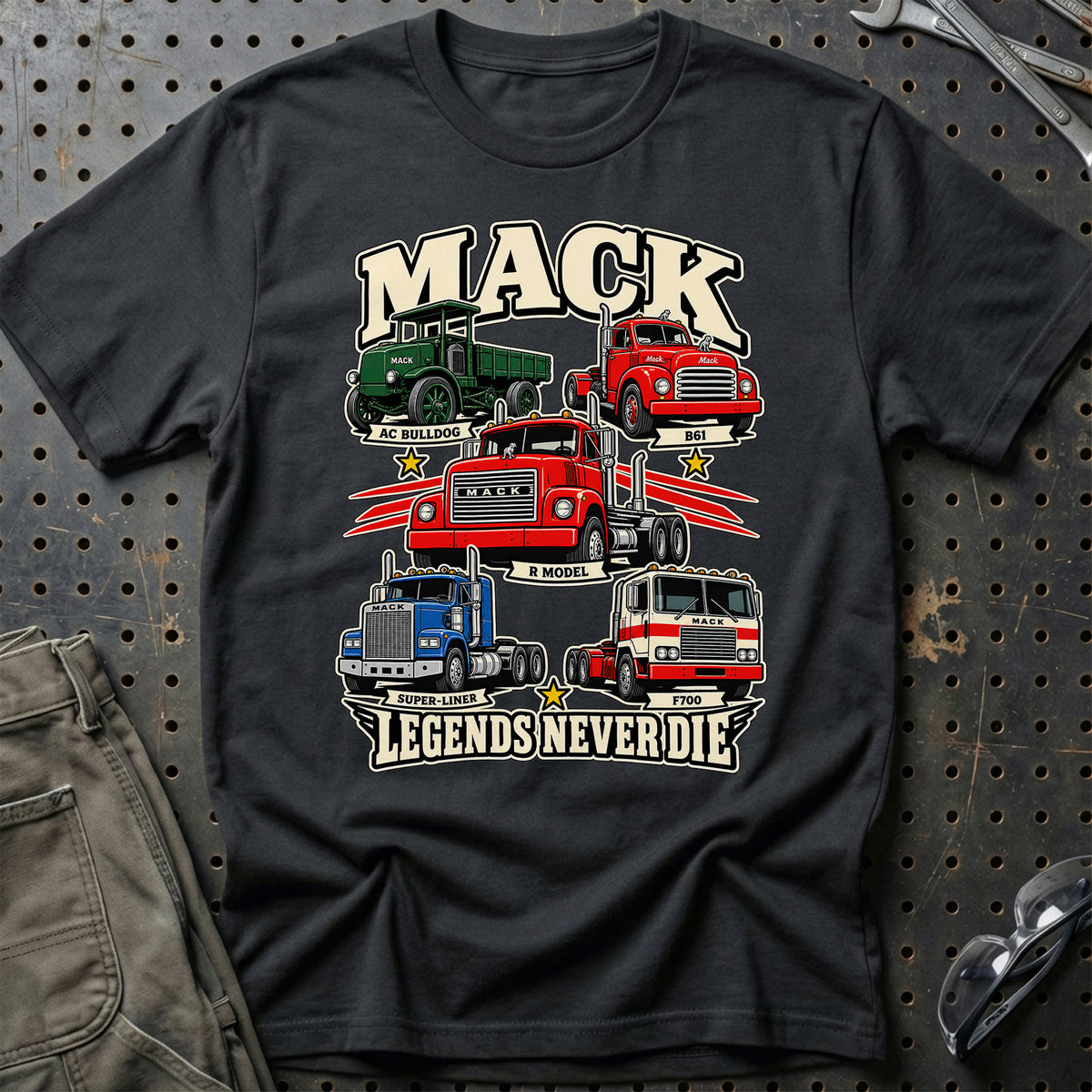 Mack Legends Never Die T-Shirt – Sort
