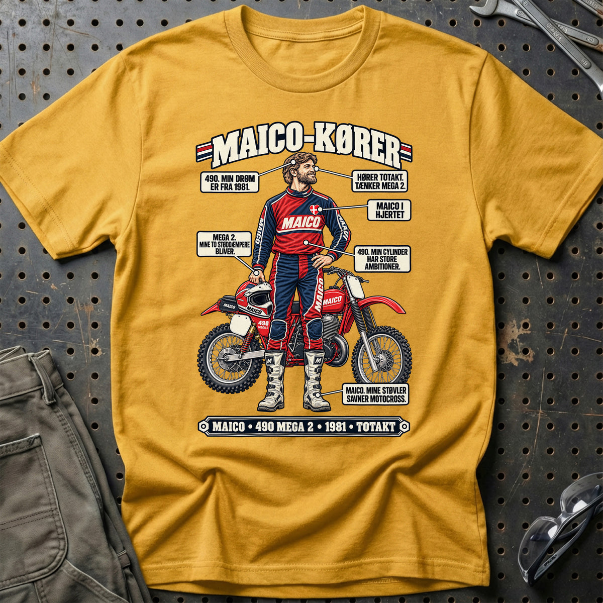 
Maico-Kører T-Shirt – Guld