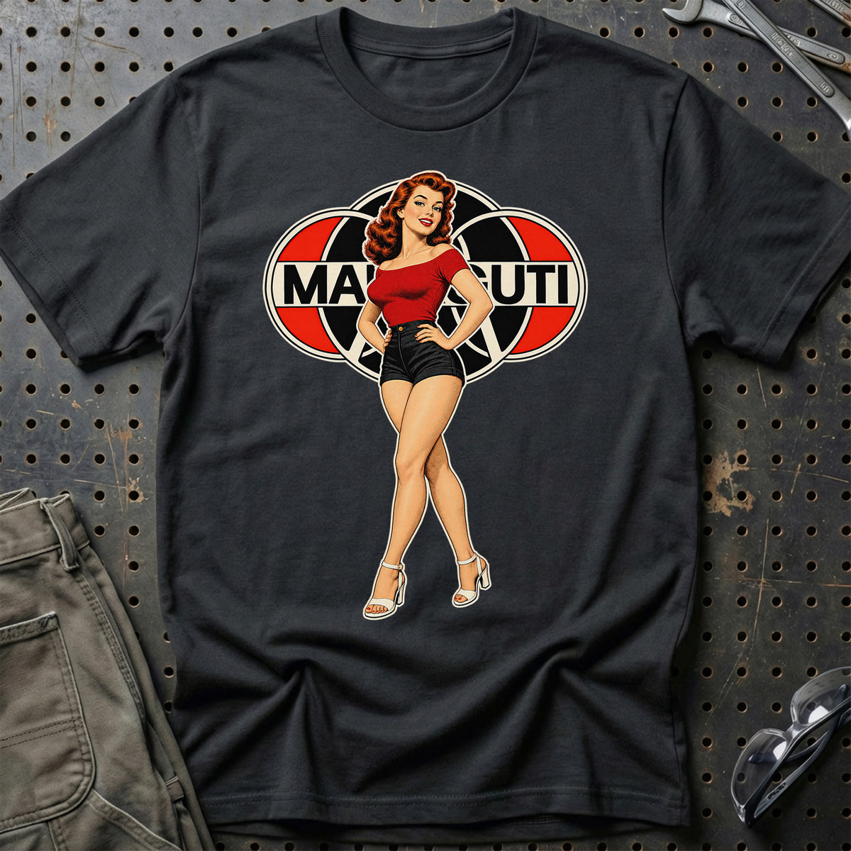 Malaguti Retro Pinup T-Shirt – Sort