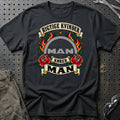 MAN Rigtige Kvinder Kører – Roser og Flammer T-Shirt – Sort