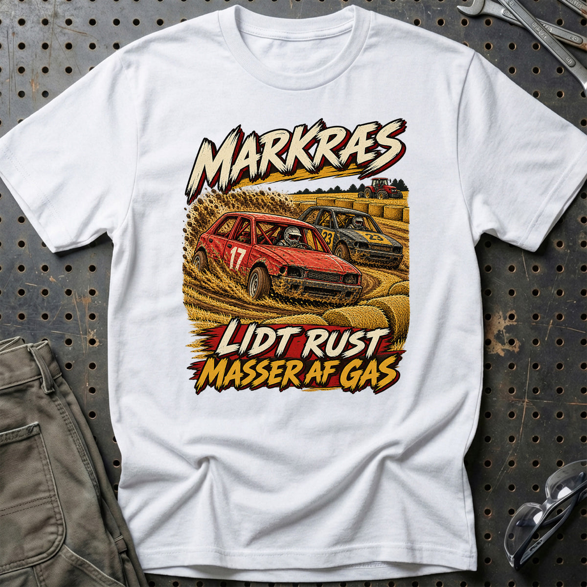 
Markræs lidt rust masser af gas – Illustration – Unisex T-Shirt – Hvid