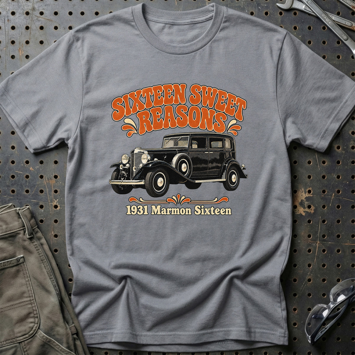 
Marmon Sixteen 1931 – Sixteen Sweet Reasons T-Shirt – Grå Sport