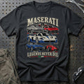 Maserati Legends Never Die T-Shirt – Sort