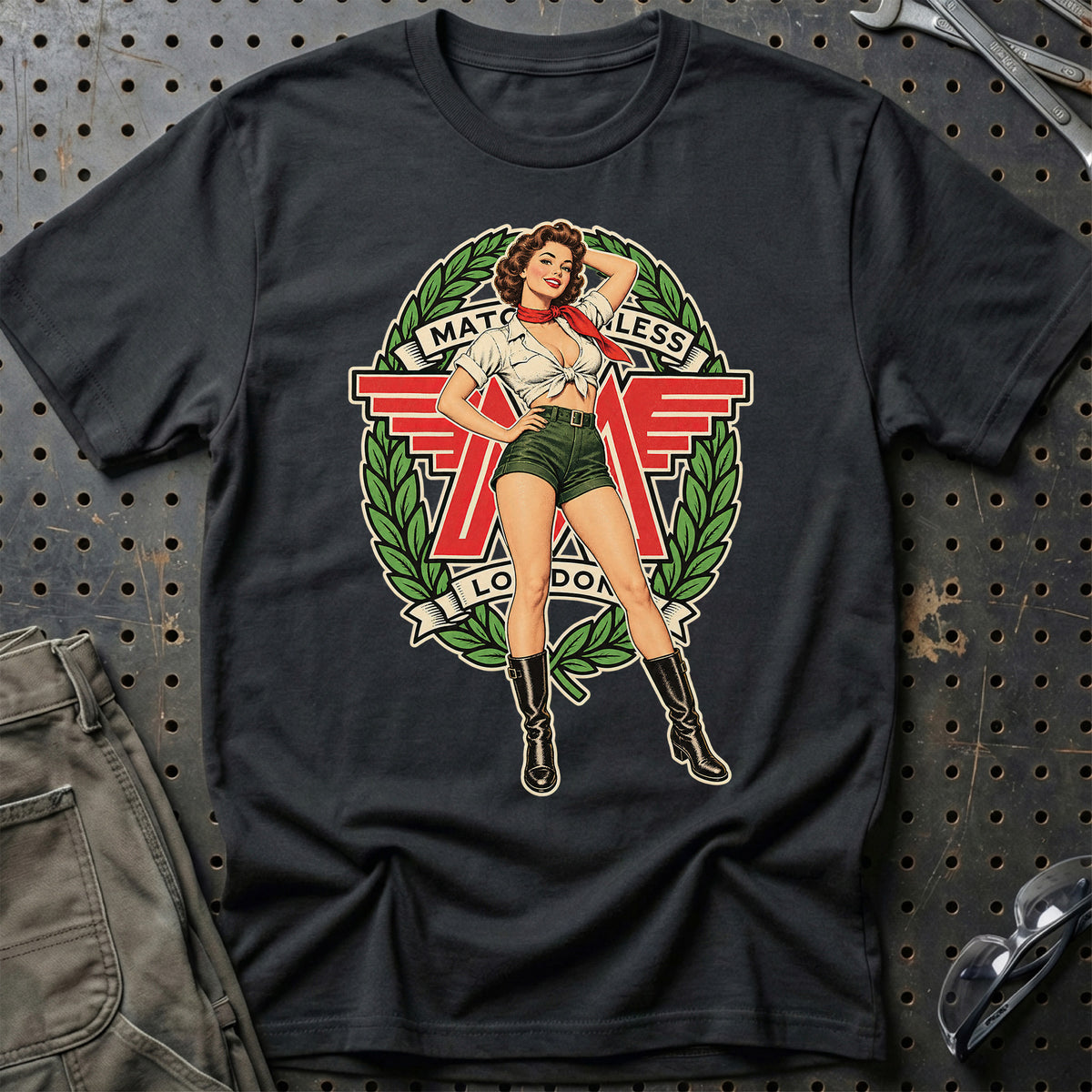 Matchless Retro Pinup T-Shirt – Sort