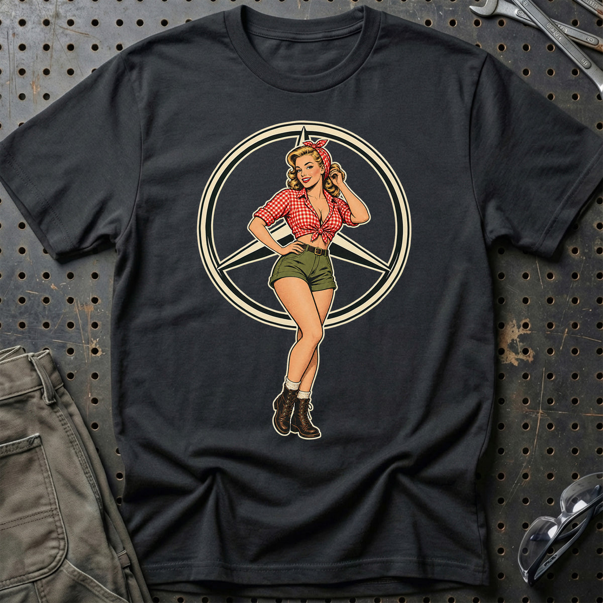 MB-trac Retro Pinup T-Shirt – Sort