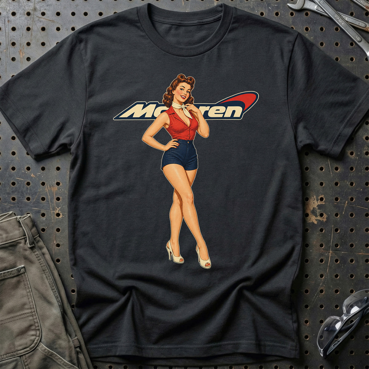 McLaren Retro Pinup T-Shirt – Sort