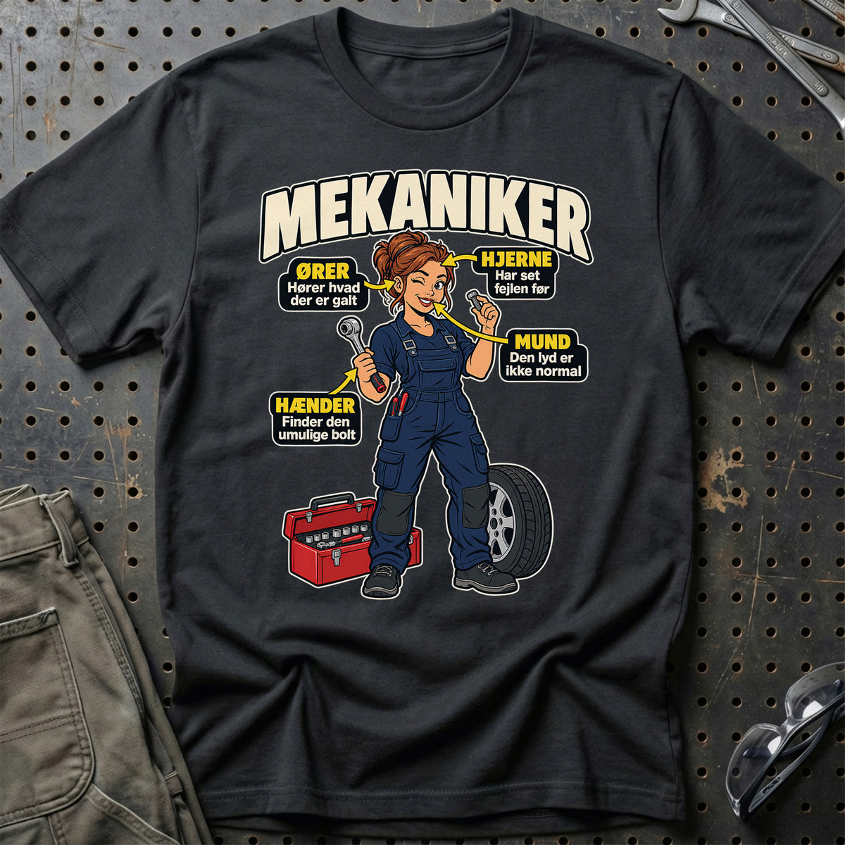 Mekaniker – Anatomi T-Shirt – Sort