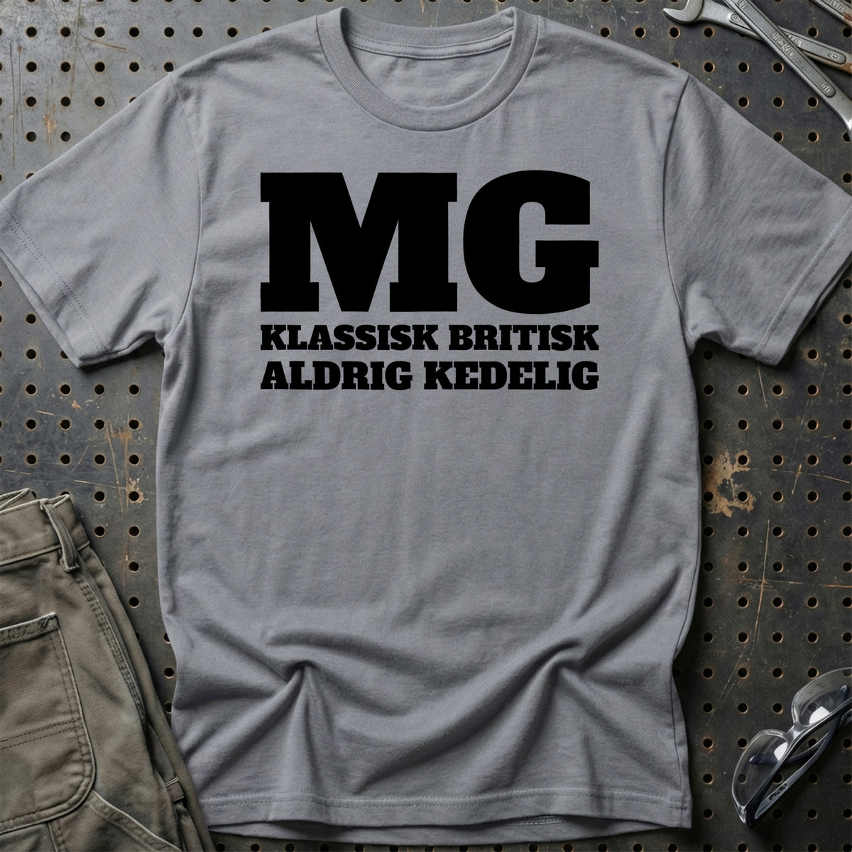 MG – Klassisk Britisk – Aldrig Kedelig T-Shirt – Grå Sport
