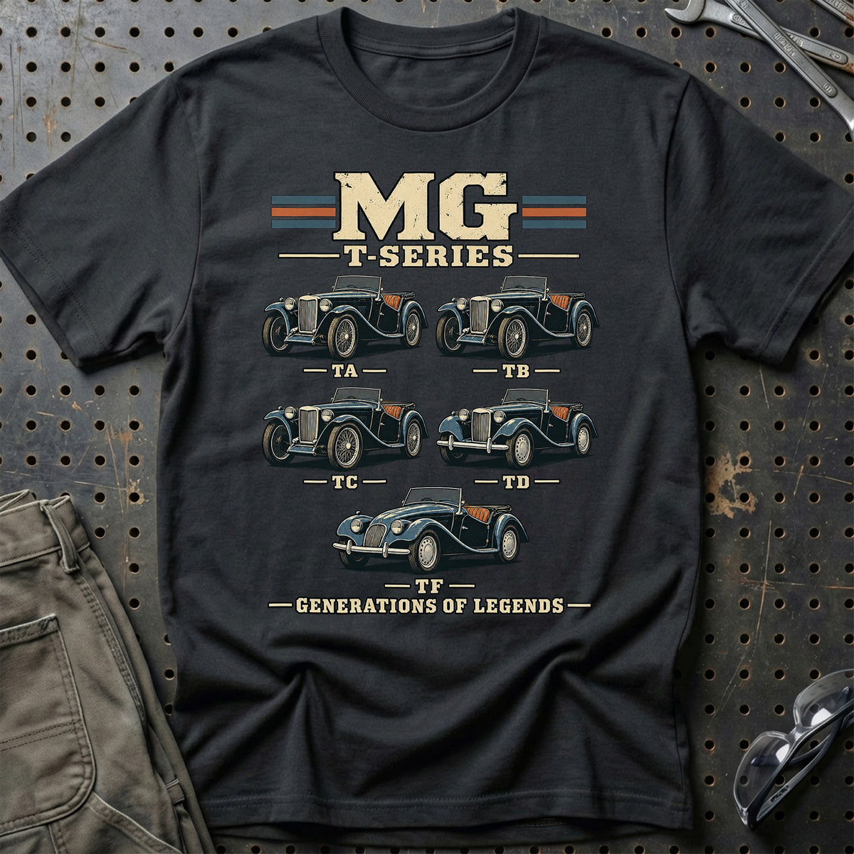 
MG T-Series – Generations of Legends T-Shirt – Sort
