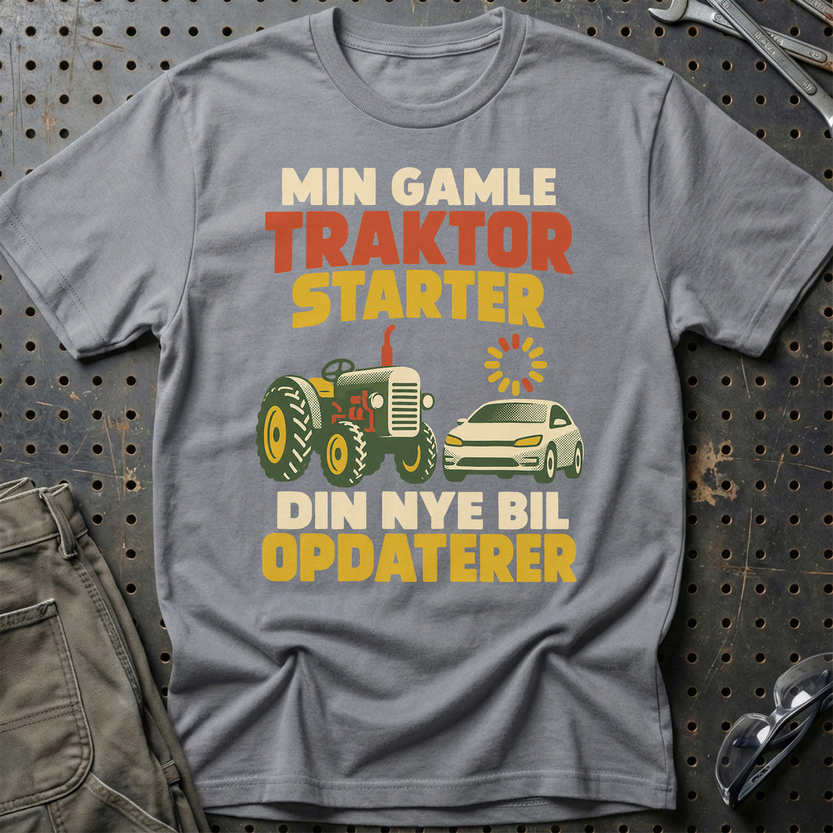 
Min gamle traktor starter din nye bil opdaterer – Retro – Unisex T-Shirt – Grå Sport
