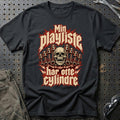Min playliste har otte cylindre – Rock T-Shirt – Sort