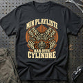 Min playliste har otte cylindre T-Shirt – Sort