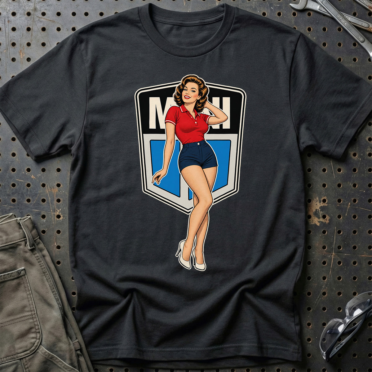 Mini Retro Pinup T-Shirt – Sort