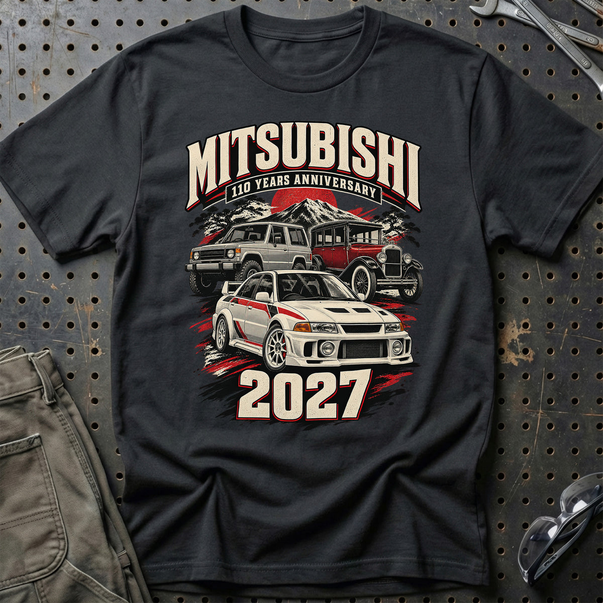 
Mitsubishi – 110 Years Anniversary 2027 T-Shirt – Sort