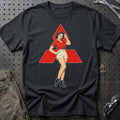 Mitsubishi Retro Pinup T-Shirt – Sort