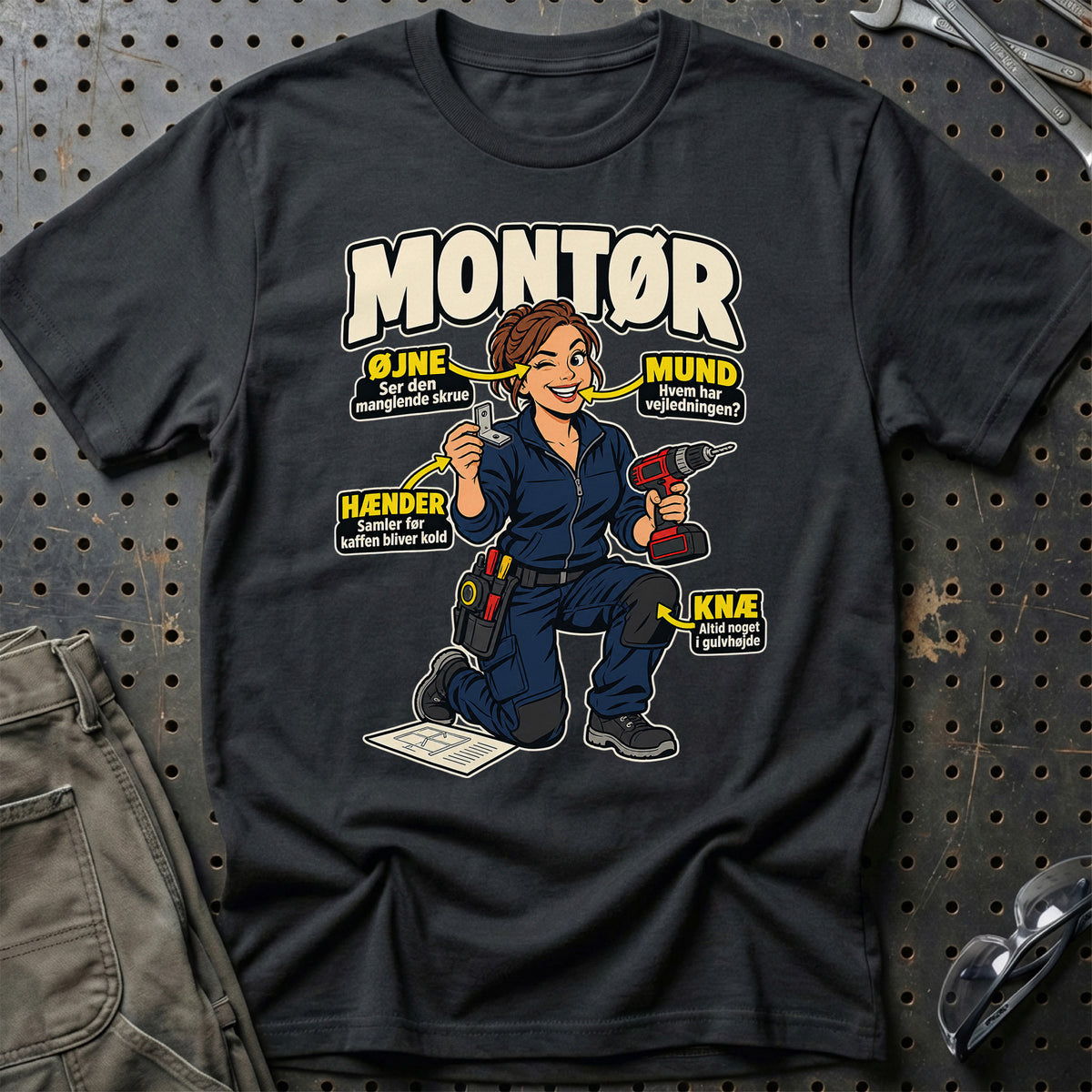 Montør – Anatomi T-Shirt – Sort
