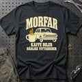 Morfar kaffe biler dårlige vittigheder T-Shirt – Sort