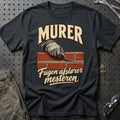 
Murer – Fugen afslører mesteren – Illustration – Unisex T-Shirt med tryk foran, farve: Sort