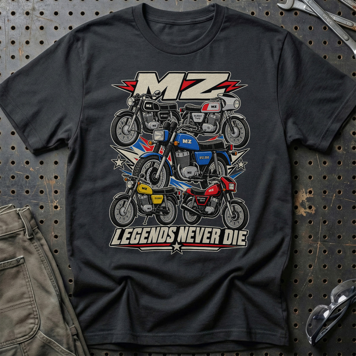 MZ Legends Never Die T-Shirt – Sort