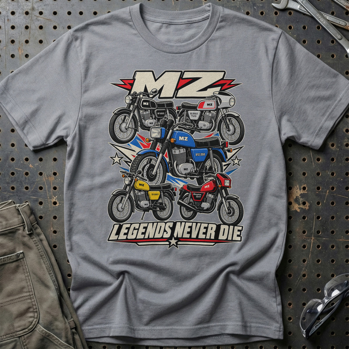 MZ Legends Never Die T-Shirt – Grå Sport