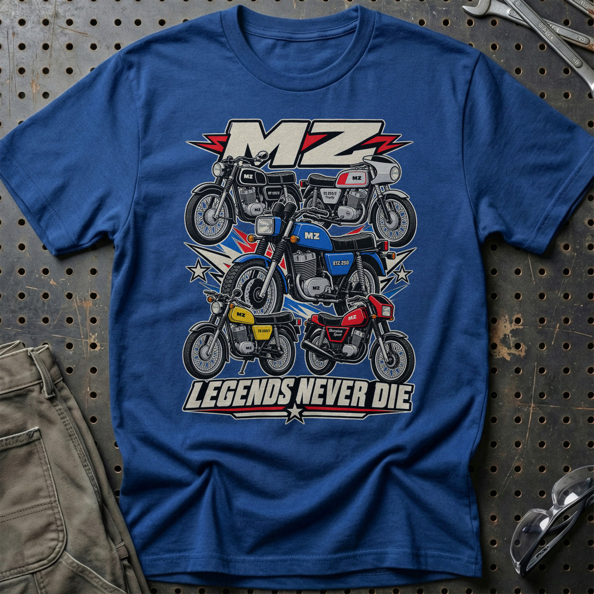 MZ Legends Never Die T-Shirt – Blå Royal