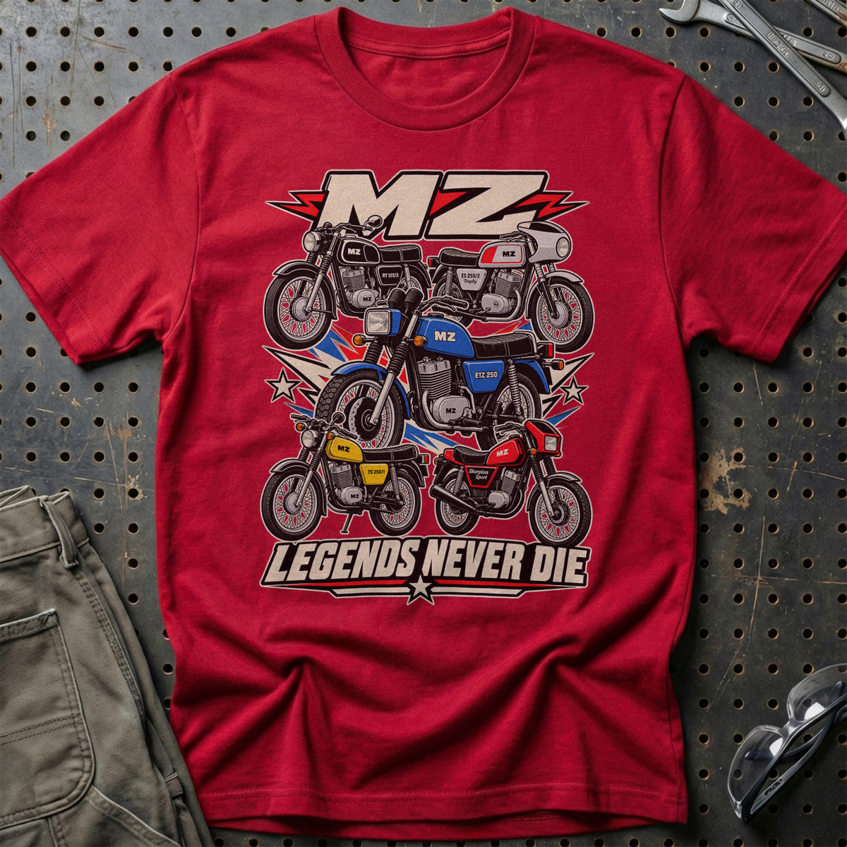 MZ Legends Never Die T-Shirt – Rød