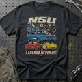 NSU Legends Never Die T-Shirt – Sort