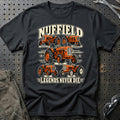 Nuffield Legends Never Die T-Shirt – Sort