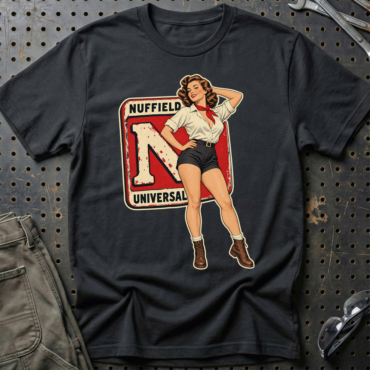 Nuffield Retro Pinup T-Shirt – Sort