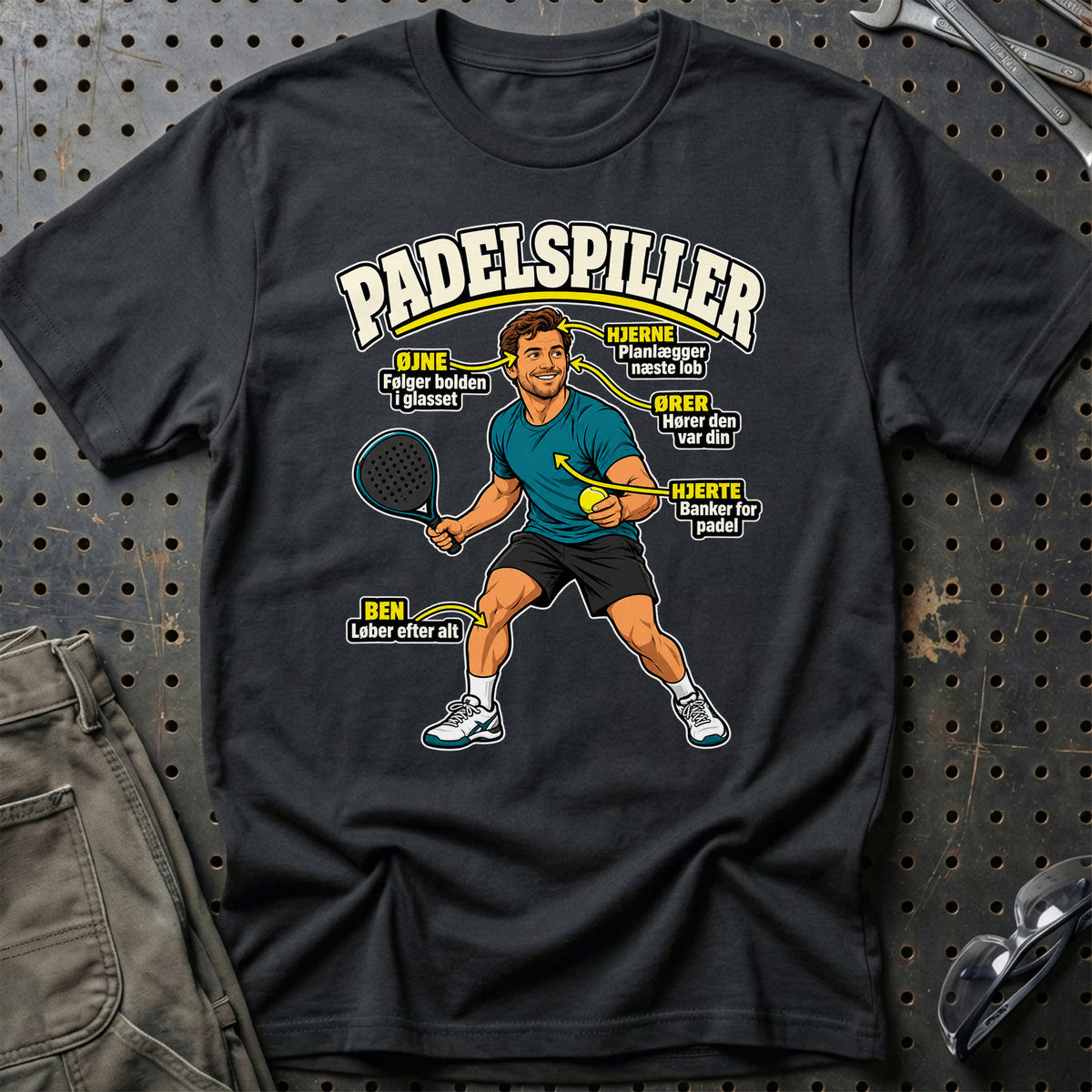 
Padelspiller – Anatomi – Mand – Unisex T-Shirt – Sort
