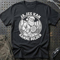 
Padelspiller – Julemanden kan ramme bolden – Unisex T-Shirt – Sort