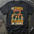 
Padelspiller – Vi tabte ikke vi trænede de andre – Unisex T-Shirt med tryk foran, farve: Sort