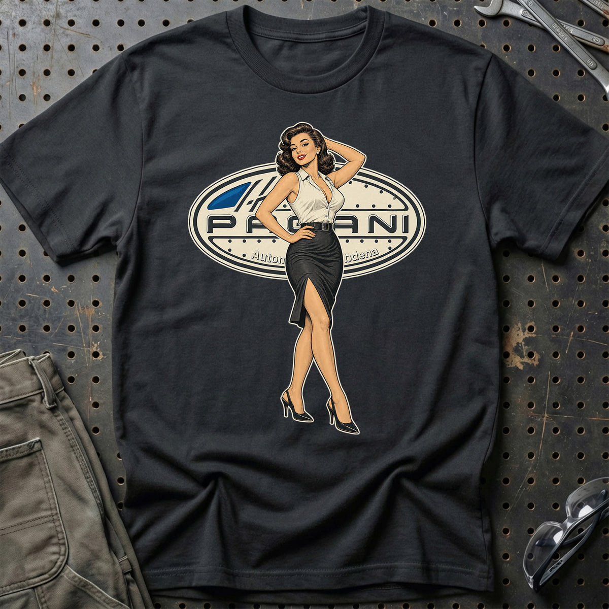 Pagani Retro Pinup T-Shirt – Sort