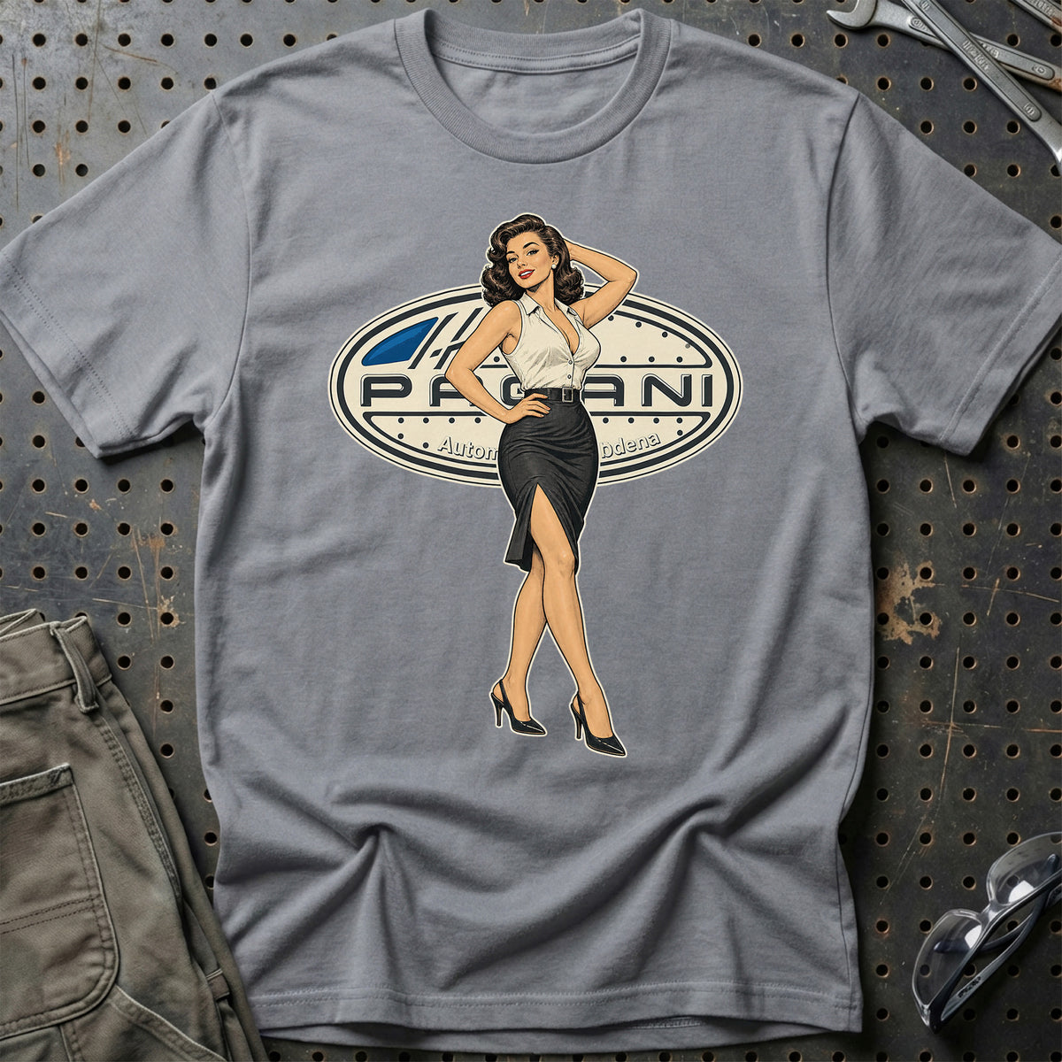 Pagani Retro Pinup T-Shirt – Grå Sport