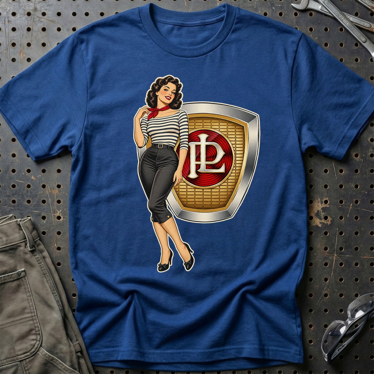 Panhard Retro Pinup T-Shirt – Blå Royal