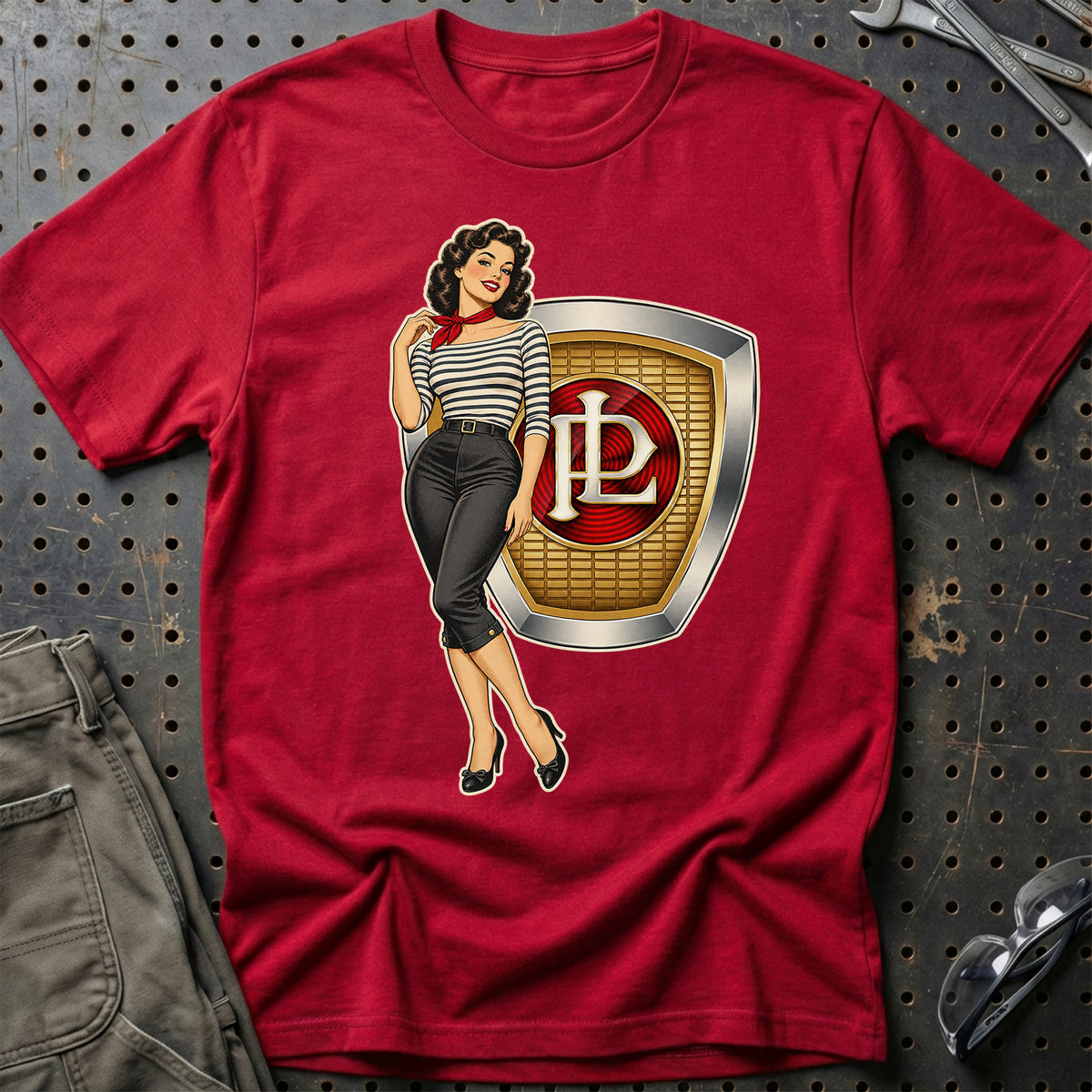 Panhard Retro Pinup T-Shirt – Rød
