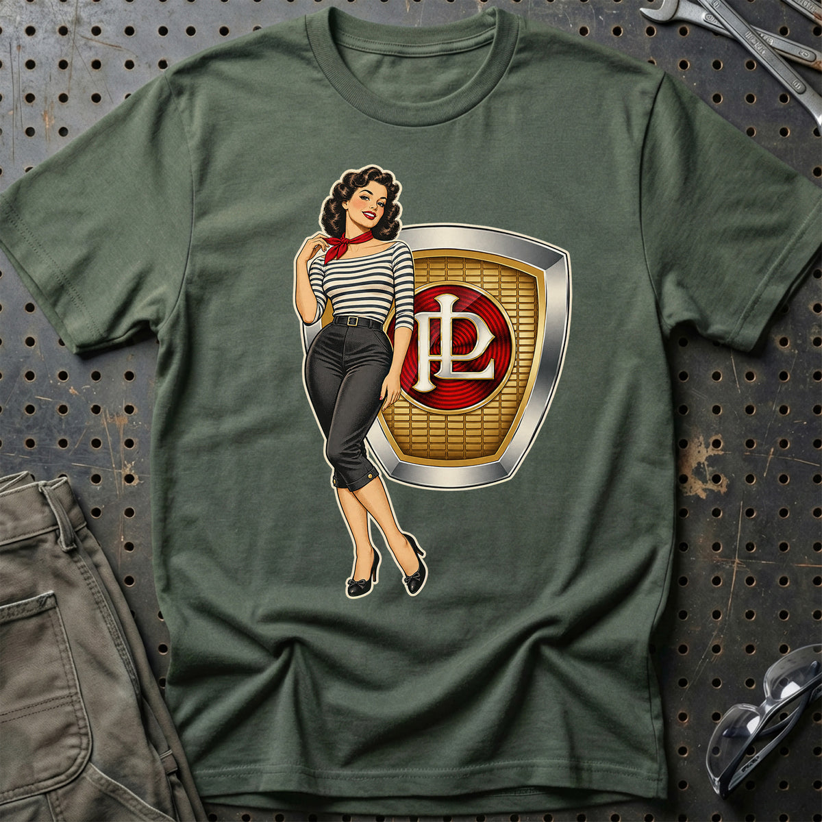 Panhard Retro Pinup T-Shirt – Grøn Militær