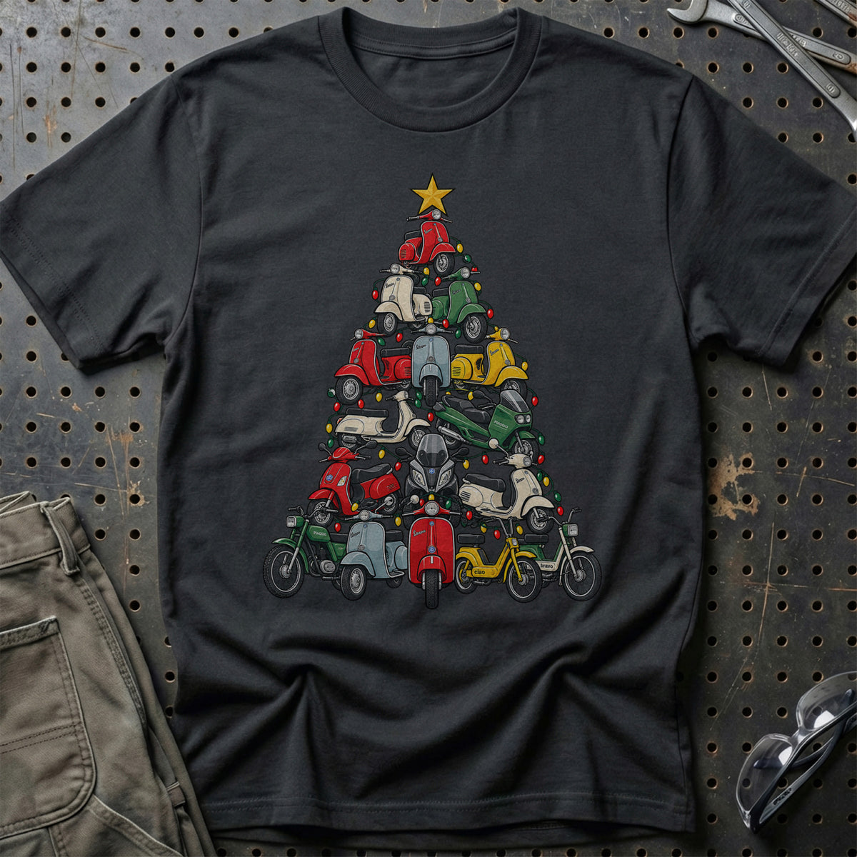 Piaggio Juletræ T-Shirt – Sort