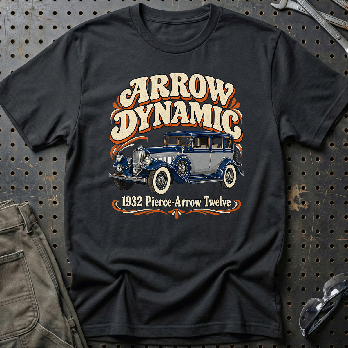 
Pierce-Arrow Twelve 1932 – Arrow Dynamic T-Shirt – Sort