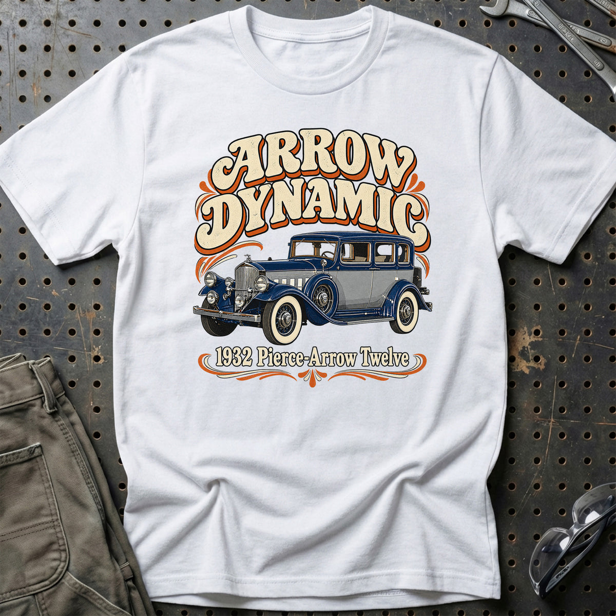 
Pierce-Arrow Twelve 1932 – Arrow Dynamic T-Shirt – Hvid