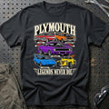 Plymouth Legends Never Die T-Shirt – Sort