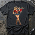 Pontiac Cowboy Pinup T-Shirt – Sort