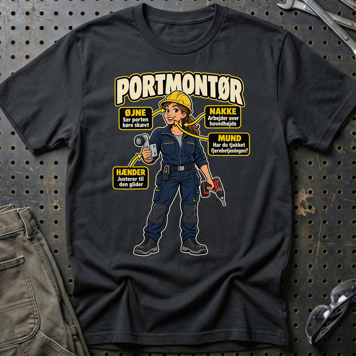 Portmontør – Anatomi T-Shirt – Sort